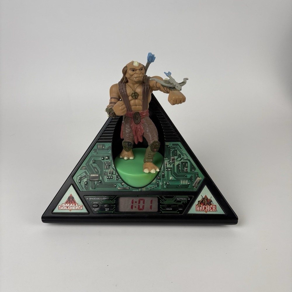 1998 Small Soldiers Archer Talking Action Alarm Clock Vintage Tested 90s VTG